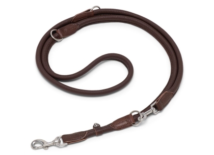 Hundeleine Elchleder einfarbig 