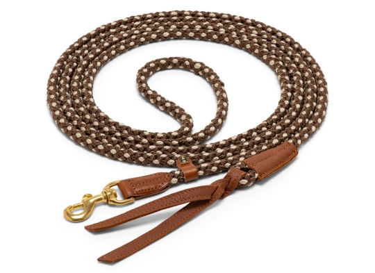 Bodenarbeitsseil mit Karabiner cognac/coffee | messing | 4 m