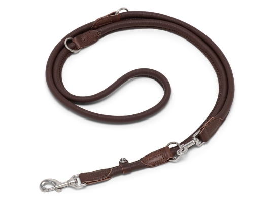 Hundeleine Elchleder einfarbig 