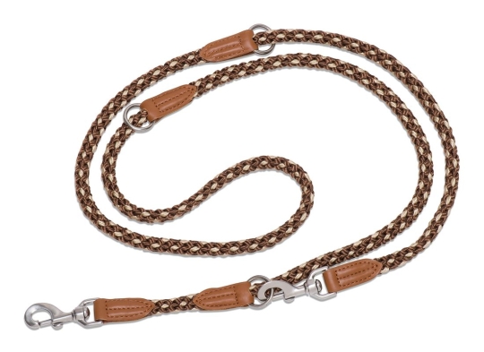 Hundeleine Tau Bonito cognac/coffee | 11 mm | 2,40 m