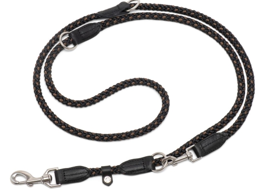 Hundeleine Tau Bonito schwarz/nougat | 8 mm | 2,20 m