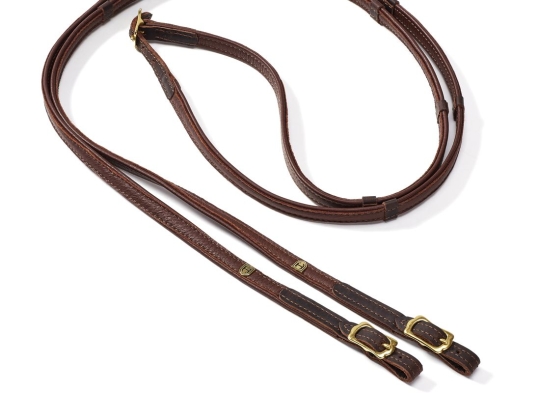 Zügel Elchleder Classic havanna | messing | 2,90 m