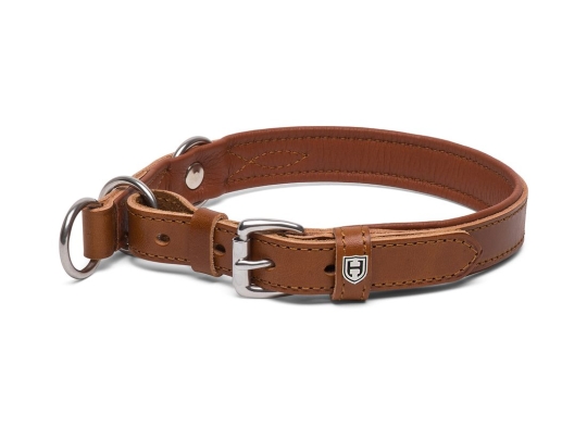 Zugstopp-Halsband Waldbursche Rindsleder cognac | Gr. 60 (47-54 cm) 