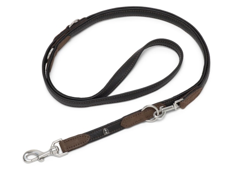 Hundeleine Elchleder Klassik zweifarbig 